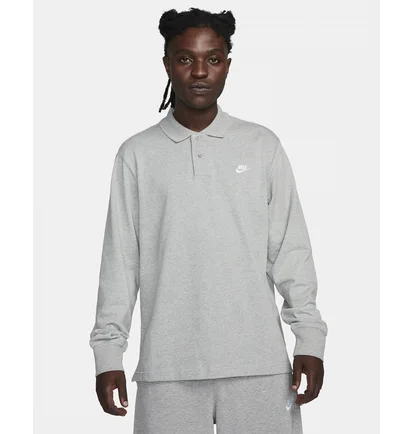 Кофта мужская Nike Club Longsleeve-Polo Grey FQ3417-063