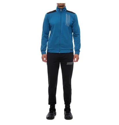 Спортивний костюм чоловічий Puma Graphic Tracksuit Black/Blue 583601-36