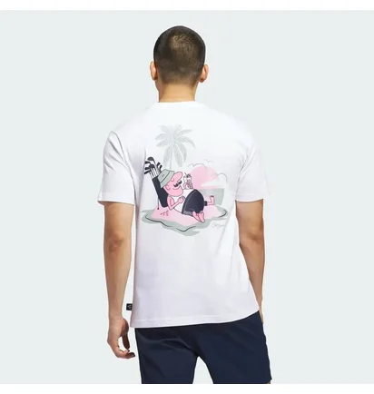 Футболка мужская Adidas Golf Chip In Paradise Graphic White KB2416