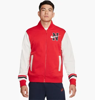 Бомбер чоловічий Nike Retro Varsity Red/White DZ2551-657
