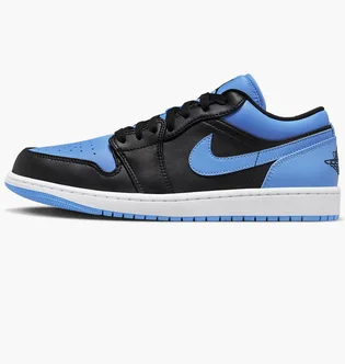 Кроссовки мужские Air Jordan 1 Low Shoes Black/Blue 553558-041