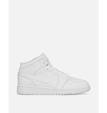 Кроссовки детские Nike Air Jordan 1 Mid (Gs) Sneakers White 554725-136