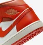 Кроссовки женские Air Jordan 1 Mid Orange/White BQ6472-108