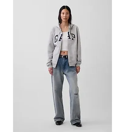 Толстовка унисекс Gap Vintagesoft Arch Logo Grey 715005321