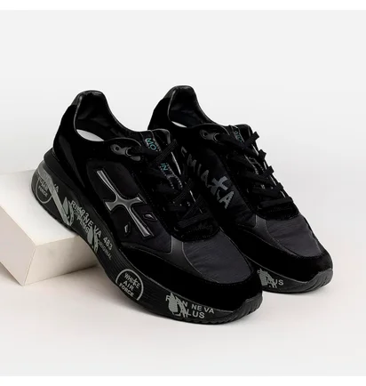 Кроссовки мужские Premiata Moerun Black/Grey VAR.6445