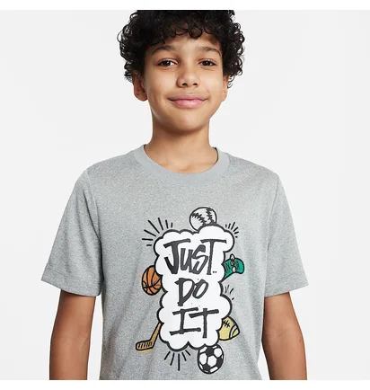 Футболка детская Nike Dri-Fit Just Do It Multi Sport Tee Grey DX9534-074