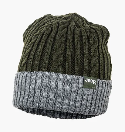 Шапка унисекс Jeep Twisted Tricot Hat Olive/Grey O102602-E856