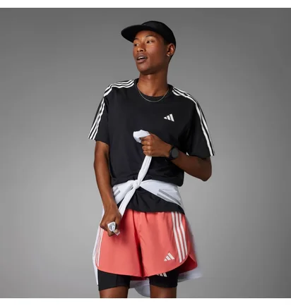 Футболка чоловіча Adidas Own The Run 3-Stripes Tee Black IQ3834