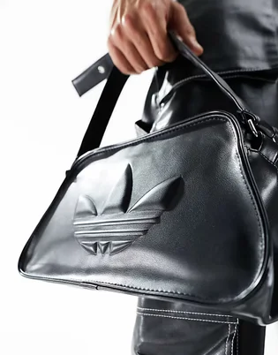 Сумка унісекс Adidas Originals Polyurethane Embossed Trefoil Shoulder Bag Black IT7380