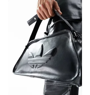Сумка унисекс Adidas Originals Polyurethane Embossed Trefoil Shoulder Bag Black IT7380