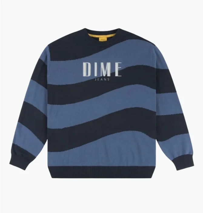 Кофта мужская Dime Wave Striped Blue/Black DIMESP4NVY