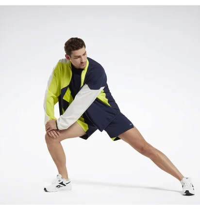 Ветровка мужская Reebok Running Woven Wind Jacket Blue/Yellow HT3709