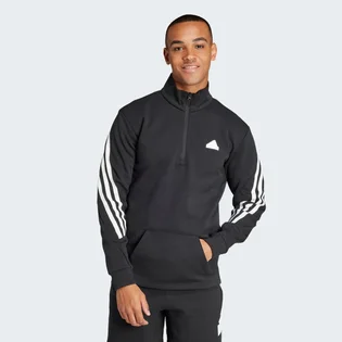 Кофта мужская Adidas Future Icons 3-Stripes Half-Zip Sweatshirt Black IN3314