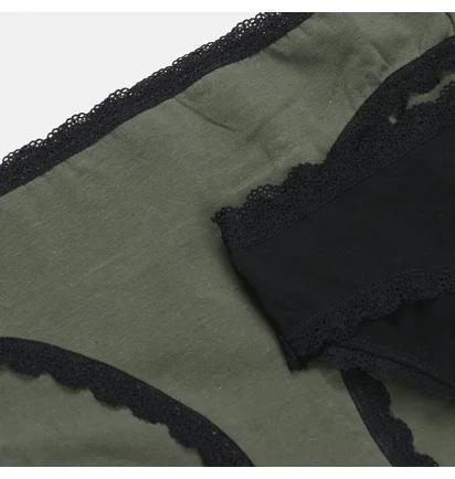 Трусики женские Manoukian Slips Black/Green (2 шт) 13890784-3
