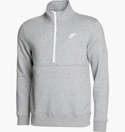 Кофта чоловіча Nike Club 1/2 Zip Fleece Grey FN3864-063