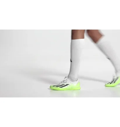 Футзалки унисекс Adidas X Crazyfast.1 Indoor Shoes White/Green IE4206