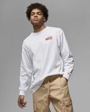 Свитшот мужской Air Jordan Flight Mvp 85 L/S Tee White Dv8428-100