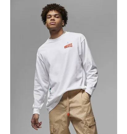 Свитшот мужской Air Jordan Flight Mvp 85 L/S Tee White Dv8428-100