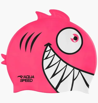 Шапочка для плавания детская Aqua speed Zoo Pirana 9698 Pink 246-03