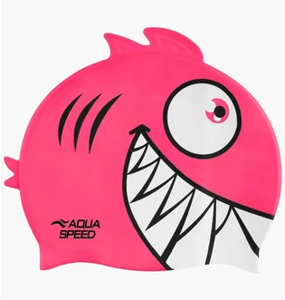 Шапочка для плавания детская Aqua speed Zoo Pirana 9698 Pink 246-03