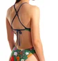Купальник женский Arena Rain Forest Swimsuit Tie Back Green 010172-670