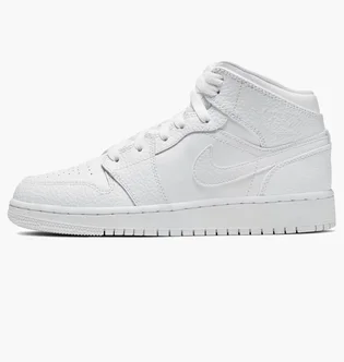 Кроссовки детские Air Jordan Air 1 Mid Bg White 554725-130