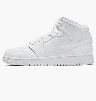 Кроссовки детские Air Jordan Air 1 Mid Bg White 554725-130