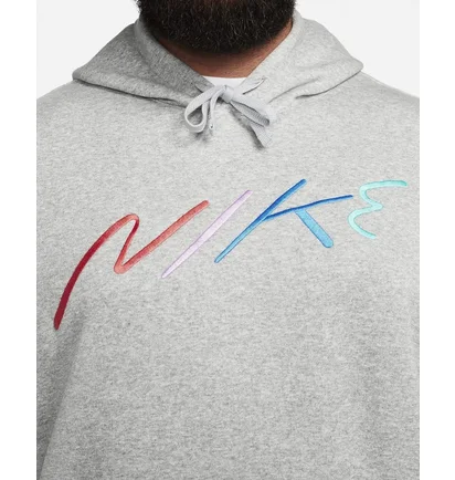 Худи мужское Nike Club Fleece MenS Brushed-Back Graphic Hoodie Grey FB7488-063