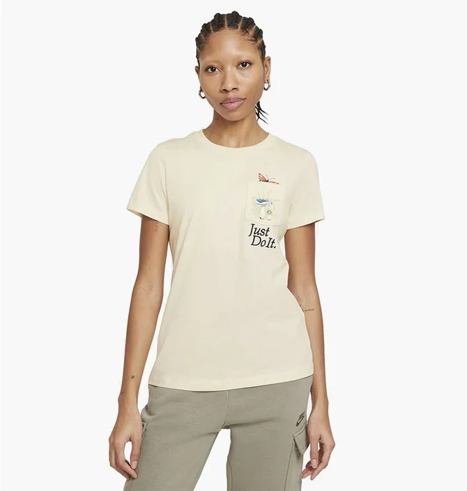 Футболка жіноча Nike Nature Pocket Tee Beige Dd1462-113