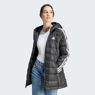 Парка жіноча Adidas Essentials 3-Stripes Light Down Hooded Parka Black HZ4428