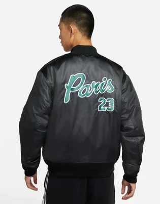Куртка чоловіча Air Jordan Ma-1 Paris Saint-Germain Bomber Jacket Black Db6492-010
