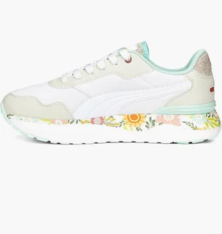 Кроссовки женские Puma R78 Voyage Wild Garden Floral Lace Up Sneakers White/Beige 389235-01
