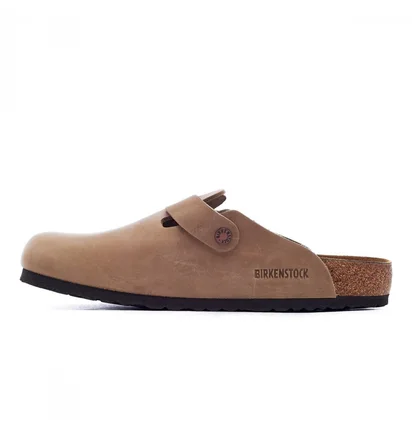 Тапочки мужские BIRKENSTOCK Boston Oiled Nubuck Leather Tabacco Grey 960811