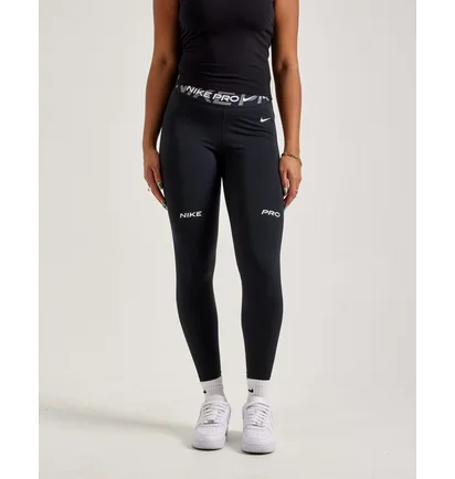 Леггинсы женские Nike Pro Mid-Rise Graphic Leggings Black FV7397-010