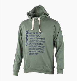 Худи мужское Jeep Hooded Sweatshirt Since 1941 Green O102569-E847