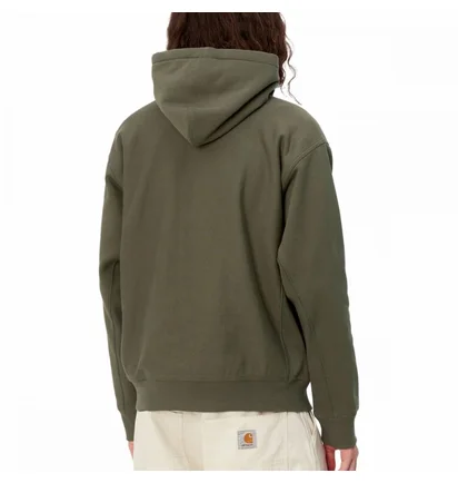 Худи мужское Carhartt Wip Hooded American Script Sweatshirt Green I028279-1NQXX