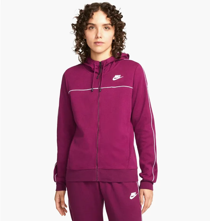 Толстовка жіноча Nike W Nsw Mlnm Essntl Flc Fz Hdy Violet CZ8338-610