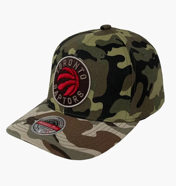Кепка унисекс Mitchell & Ness Nba Toronto Raptors Woodland Desert Stretch Snapback Camo/Green 6HSSMM19494-TRACMWD
