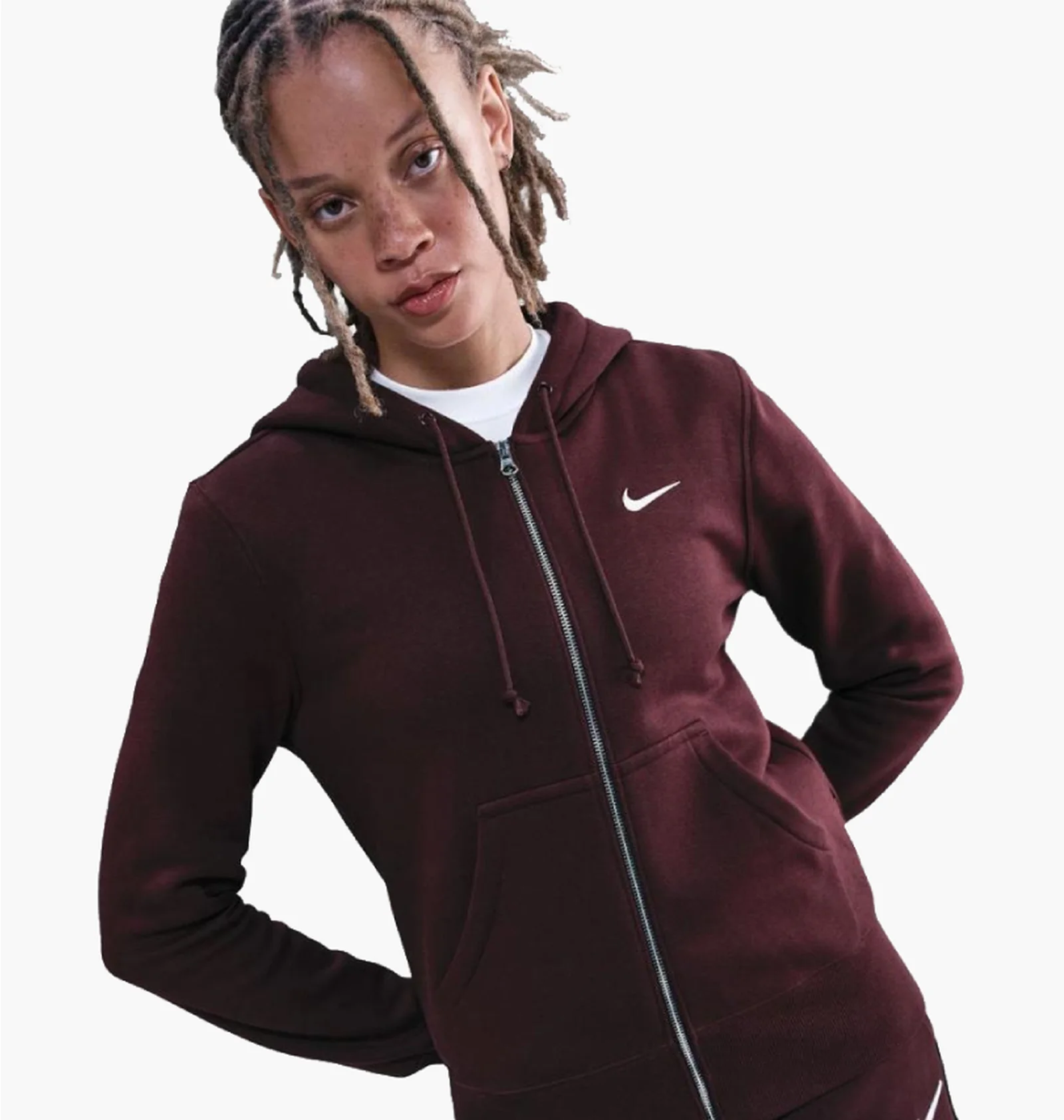 ᐉ Толстовка женская Nike Nsw Phnx Flc Std Fz Hdy Bordo HJ0995-652