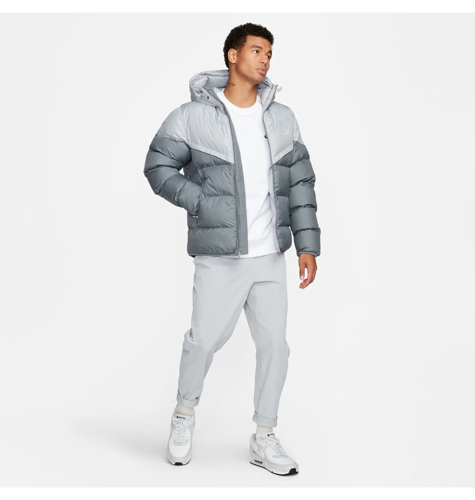 ᐉ Пуховик мужской Nike Sf Wr Pl-Fld Hd Jkt Grey FB8185-077