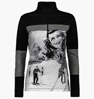 Кофта женская Cmp Sweat Black/White 30L0396-22Yf