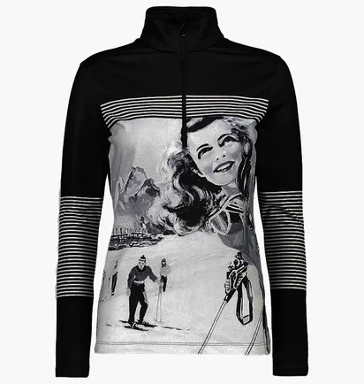 Кофта женская Cmp Sweat Black/White 30L0396-22Yf