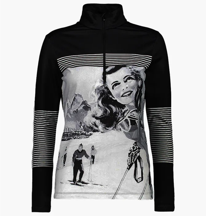 Кофта женская Cmp Sweat Black/White 30L0396-22Yf