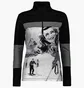 Кофта женская Cmp Sweat Black/White 30L0396-22Yf