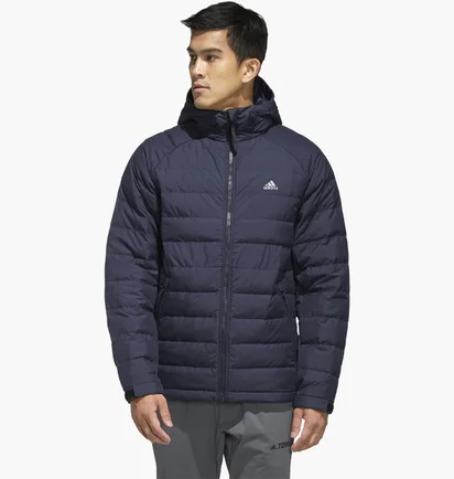Пуховик мужской Adidas Climawarm Hoodi Blue EH4013