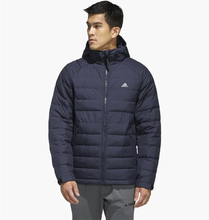Пуховик мужской Adidas Climawarm Hoodi Blue EH4013