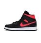 Кросівки жіночі Air Jordan 1 Mid Black Siren Red Black/Pink BQ6472-004