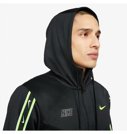 Толстовка мужская Nike Sportswear Repeat Full-Zip Hoodie Black DX2025-013