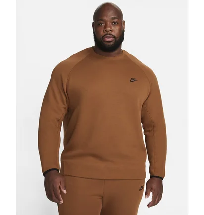 Свитшот мужской Nike Sportswear Tech Fleece Crew Brown FB7916-281