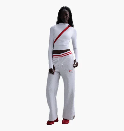 Штаны женские Nike W Phnx Flc Hr Gx Wide White HJ0909-010